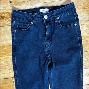 Womens Deep Indigo Relaxed Skinny Jeans